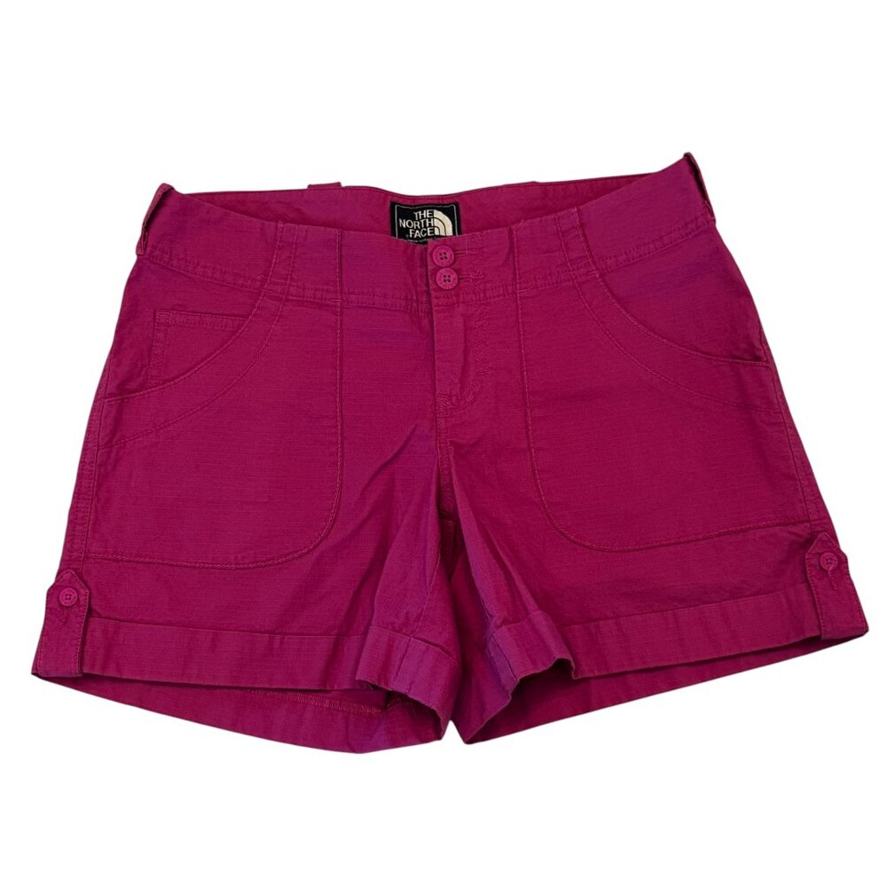 Like new! The North Face Rip Stop Pink Mid-Rise Shorts Size 4 - Picture 1 of 8